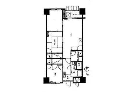 札幌第一パークハイツ(3LDK/2階)の間取り写真