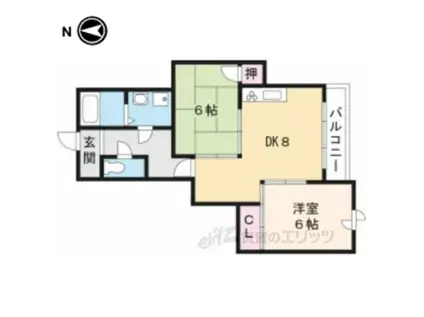 ABIL21(2DK/3階)の間取り写真