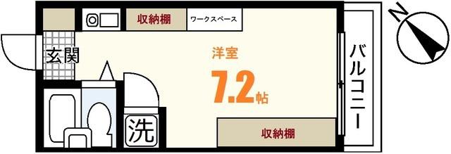 藤崎ビル2(ワンルーム/2階)の間取り写真