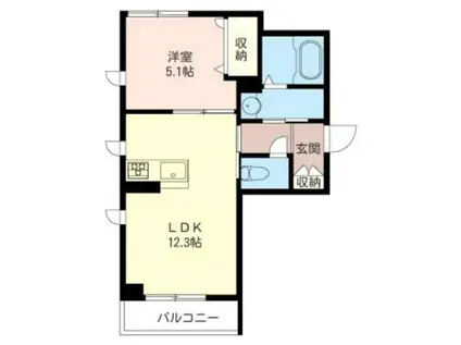 ジョワヴェリテ(1LDK/3階)の間取り写真