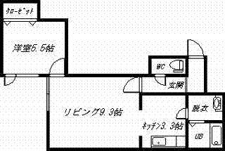 FAREN(1LDK/1階)の間取り写真