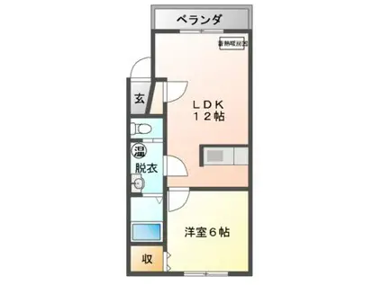 Mハイツ寿7(1LDK/2階)の間取り写真