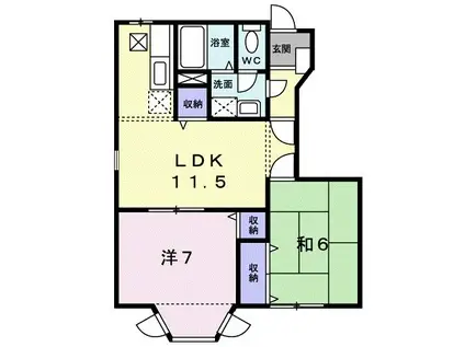 セリエトールA(2LDK/1階)の間取り写真