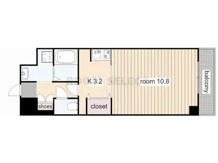 音羽壱番館SAKAE(1K/6階)の間取り写真