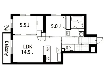ヴェスタ駒沢(2LDK/1階)の間取り写真