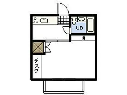 ロイヤルハイツ江平(1K/3階)の間取り写真