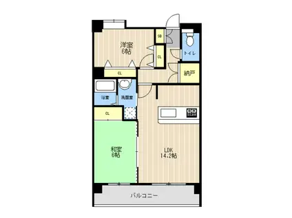 レークヒル画図III(2LDK/3階)の間取り写真