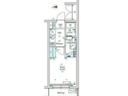 エストゥルース亀有(1K/1階)の間取り写真