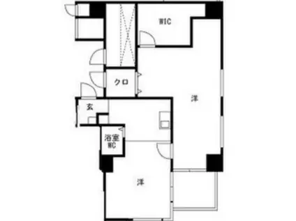 クレドール西明石Ⅲ(1LDK/3階)の間取り写真