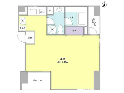 セディア恵比寿(ワンルーム/2階)の間取り写真