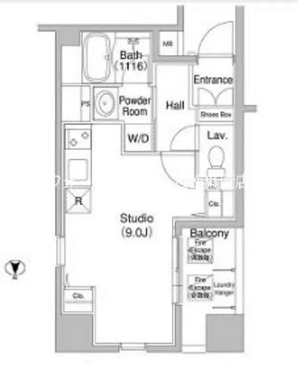 コンフォリア銀座EAST 9階階 間取り