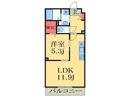 ミリアビタ大森台(1LDK/2階)の間取り写真
