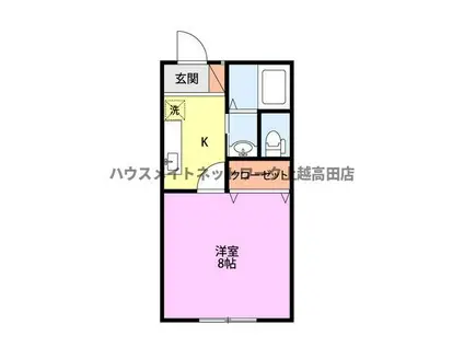 GRACE21(1K/2階)の間取り写真