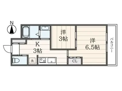 ジョイライフ桜上水(2K/3階)の間取り写真