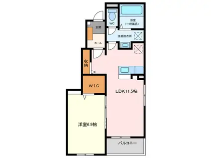 ブローテ(1LDK/1階)の間取り写真