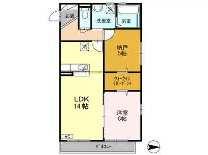 セレニテ(2LDK/2階)の間取り写真