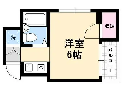 リボン観音(1K/7階)の間取り写真