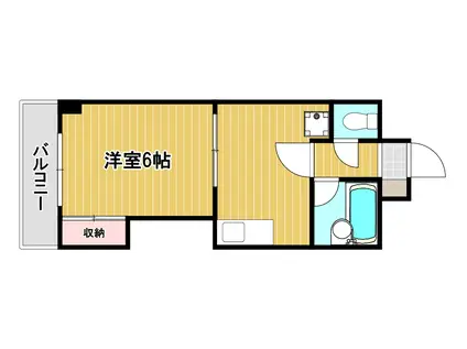 フレール清水(1DK/4階)の間取り写真