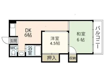 寺西ビル(2DK/3階)の間取り写真