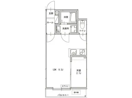 TJ RESIDENCE TOKOROZAWA(1LDK/1階)の間取り写真