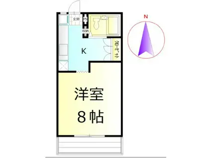 ハイツM&T(ワンルーム/2階)の間取り写真