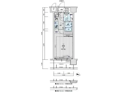 メインステージ滝野川桜通(1K/9階)の間取り写真