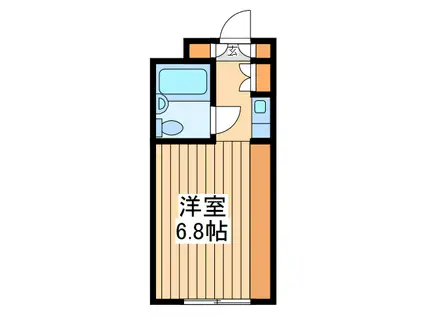 ドミール玉川学園(ワンルーム/2階)の間取り写真