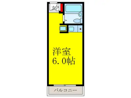 美穂ヶ丘阪田ハイツ(ワンルーム/4階)の間取り写真