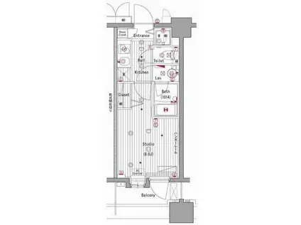 グランド・ガーラ横濱元町(1K/10階)の間取り写真