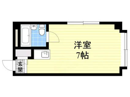 シャトー杉本パート2(ワンルーム/4階)の間取り写真