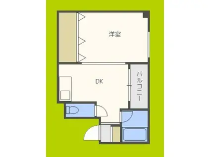 ミレ21(1DK/5階)の間取り写真