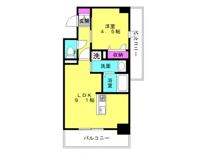 ファーストエフレシア高砂駅前(1LDK/8階)の間取り写真