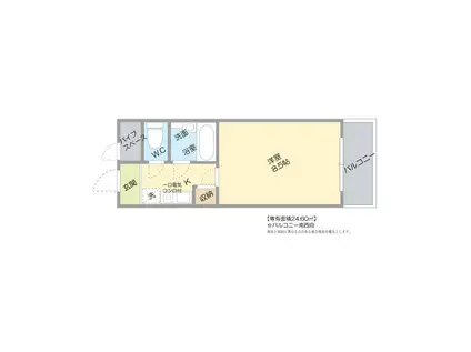 グランドハイツ正蓮寺73(1K/1階)の間取り写真