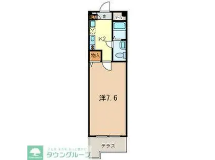 フローレス伍番館 911934(1K/1階)の間取り写真