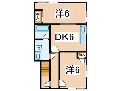 明石第1ビル(2DK/3階)の間取り写真