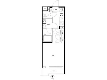 ルーブル大森西(1K/2階)の間取り写真