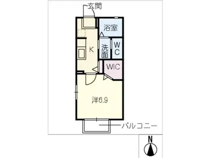 コスモス花井(1K/1階)の間取り写真