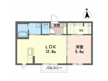 シャーメゾンアンジュII(1LDK/2階)の間取り写真