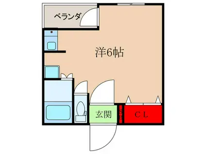 淡路ロイヤルマンション(ワンルーム/5階)の間取り写真