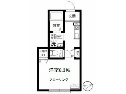 MY SELF(ワンルーム/1階)の間取り写真