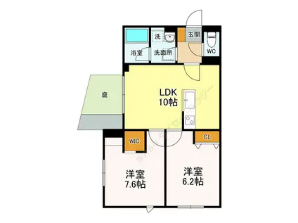  アミスタ湘南(2LDK/1階)の間取り写真