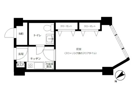 コープオリンピア(1K/4階)の間取り写真