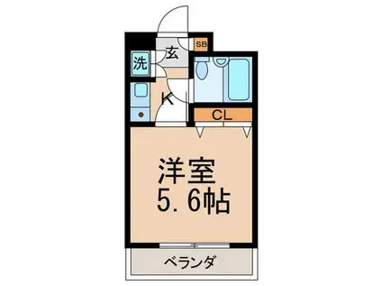 ローズガーデンA57番館(1K/3階)の間取り写真