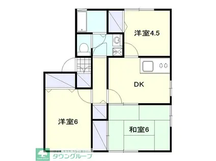 グリーンコンツェルトA A(3DK/1階)の間取り写真