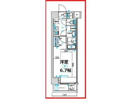 プレニーズ五反野マキシヴ(1K/3階)の間取り写真