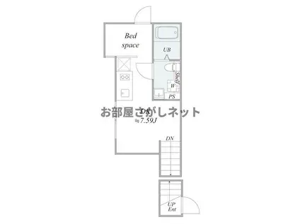 GRANDE MAISON SUGAMO学生・社会(1DK/2階)の間取り写真