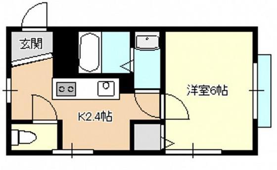 メゾン泉(1K/1階)の間取り写真
