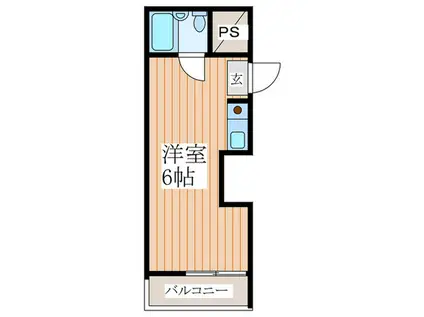 ジョイ柳沢(ワンルーム/1階)の間取り写真
