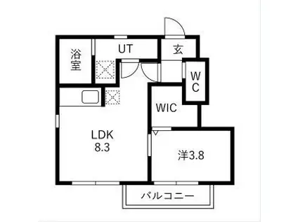 SOLEADO(1LDK/1階)の間取り写真