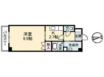 クレール光が丘(1K/5階)の間取り写真